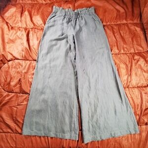 Anthropologie Edme & Esyllte Women's Small‎ Super Wide Leg LINEN Made in USA EUC